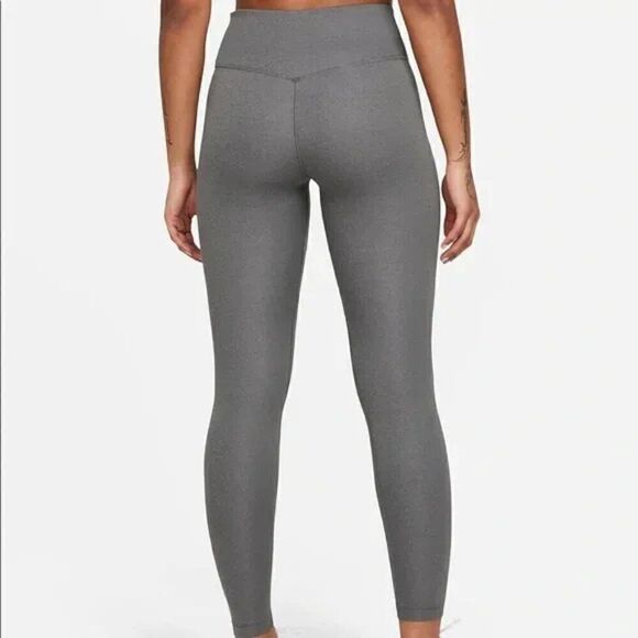 Nike Leggings Womens Size XS Therma Fit One Full Length Mid Rise Gray Athleisure - Picture 3 of 16